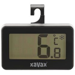 Xavax Digitales Thermometer für Kühlschrank, Gefrierschrank u. Kühltruhe, schwarz