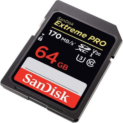 Sandisk Extreme Pro Sdxc Card 170mb S V30 Uhs I U3 64gb Buy