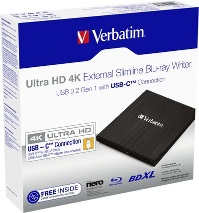 Verbatim 438 Slimline Blu Ray Writer Usb 3 1 Buy