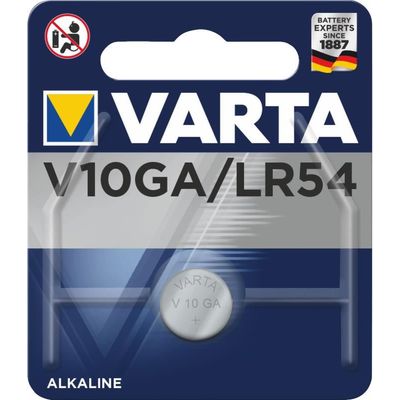 VARTA Batterie Alkaline, Knopfzelle, LR54, V10GA, 1.5V Electronics, Retail Blister (1-Pack)