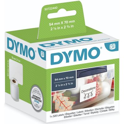 2x Etiketten für Dymo 11354 Schwarz auf Weiß 