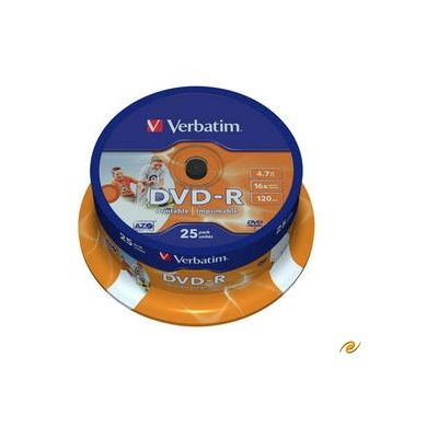 Døde i verden Landmand spontan Verbatim DVD-R 4.7GB 16X Inkjet weiß 25er Spindel Buy