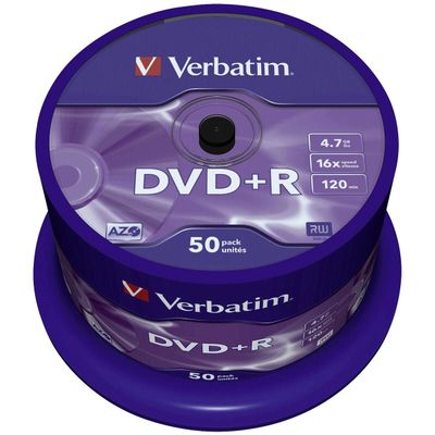 Lejlighedsvis århundrede bøf Verbatim DVD+R 4.7GB 16X 50er Spindel Buy
