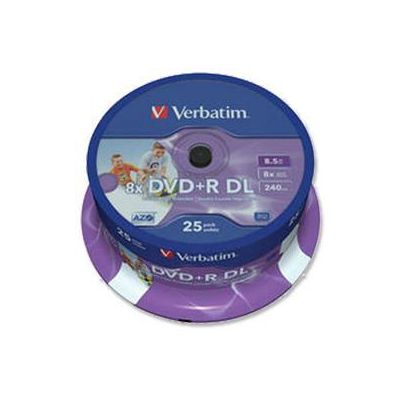stone trembling Souvenir Verbatim DVD+R DL 8.5GB 8X Inkjet white 25er Spindel Buy