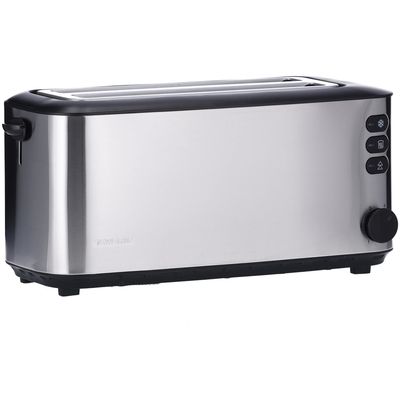 SEVERIN Automatik-Langschlitztoaster Toaster mit Brötchenaufsatz AT 2509 