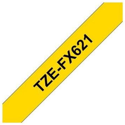 Brother Flexi-Schriftband TZe-FX621 schwarz / gelb 9mm