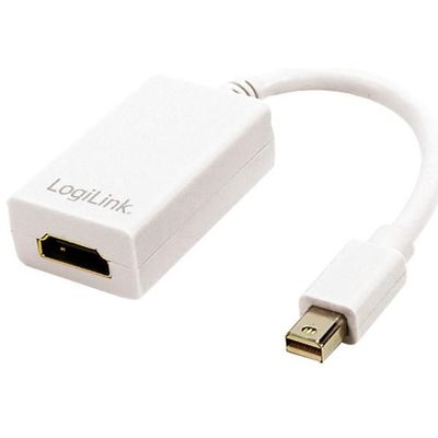 LogiLink CV0036A Adapter Mini DisplayPort to HDMI mit Audio 0.10 m weiß / gold