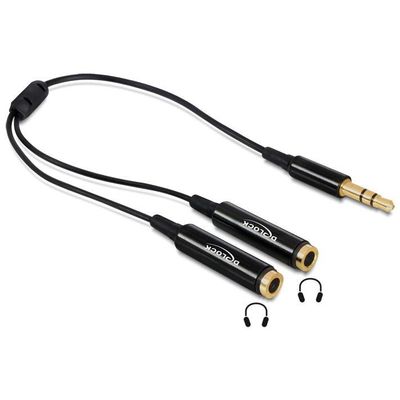 DeLOCK 65356 Kabel Audio Splitter Klinke 3,5mm 0.25 m schwarz