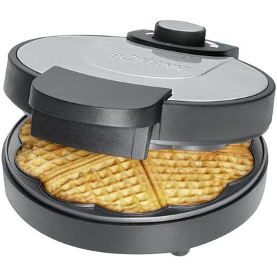 Bomann WA 1365 CB Estate Waffeleisen schwarz/inox