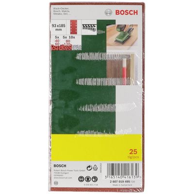 Bosch Schwing P40/60/80/120 Schleifblatt-Set 25-teilig