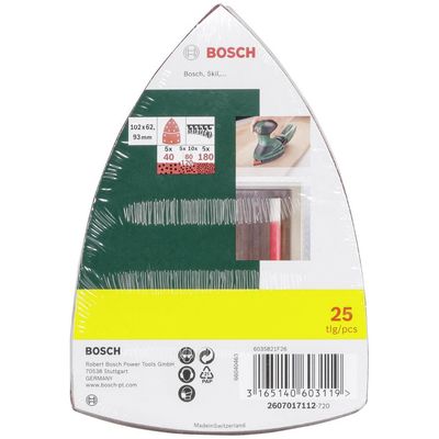 Bosch Multi P40/80/120/180 Schleifblatt-Set 25-teilig