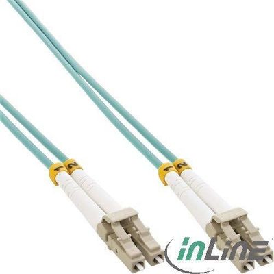 InLine 88542O LWL Duplex Kabel 2.00 m OM3 (50/125µm)  türkis