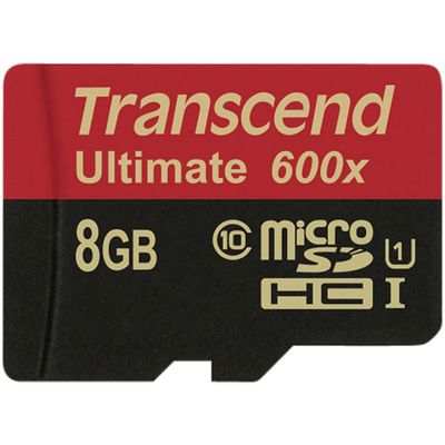 Transcend Ultimate microSDHC Class 10 UHS-I 600x 8GB inkl. Adapter