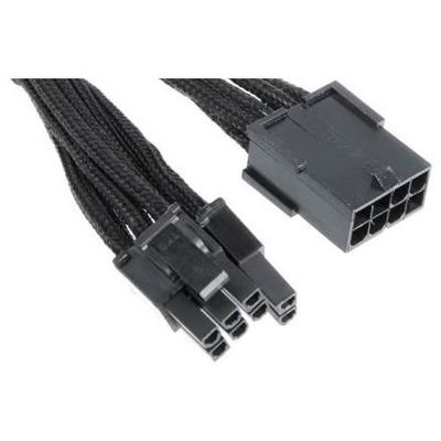 BitFenix 6+2-Pin PCIe Verlängerung 45cm sleeved schwarz / schwarz