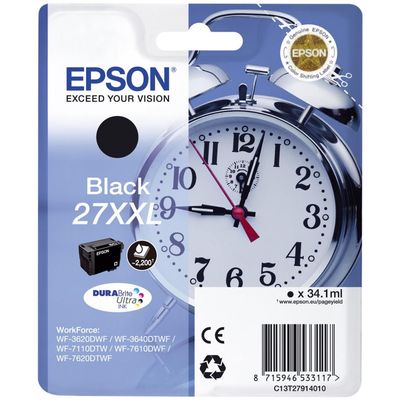 Epson T2791XXL "Wecker" DURABrite Ultra Ink Single Pack Schwarz 34.1ml