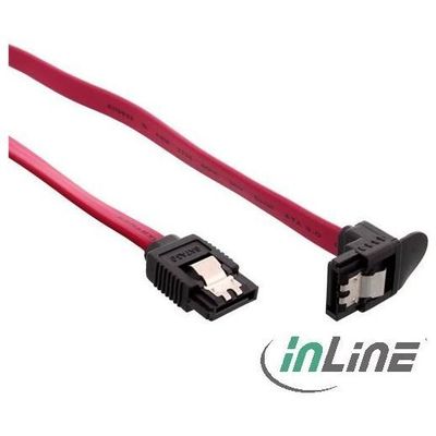 InLine SATA 6Gb/s Kabel gewinkelt mit Lasche 30cm