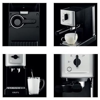 Espressomaschine schwarz/silber Krups Calvi Steam & Pump XP 3440 