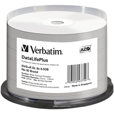 Verbatim DataLifePlus DVD+R 8.5GB 8X 50er Spindel