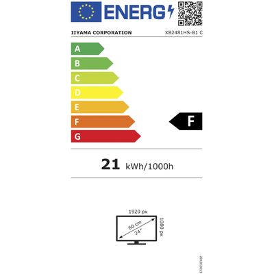 iiyama ProLite XB2481HS-B1 59.9 cm (23 
