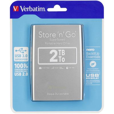 Verbatim Store n Go 53189 USB 3.0 2TB silber