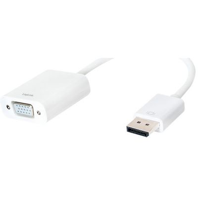 LogiLink CV0059B DisplayPort auf VGA Adapter 0.15 m weiß / gold