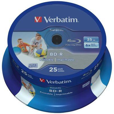 Verbatim 43811 BD-R 25GB 25x (6x) wide printable