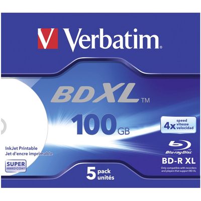 Verbatim 43789 BD-R XL 100GB 5x (4x) printable JC