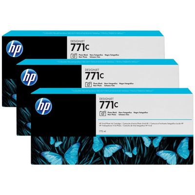 HP 771C Tinte foto Schwarz 3 x 775ml 3er-Pack