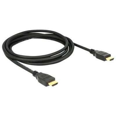 InLine HDMI Kabel High Speed with Ethernet schwarz/gold 0,5m gewinkelt 