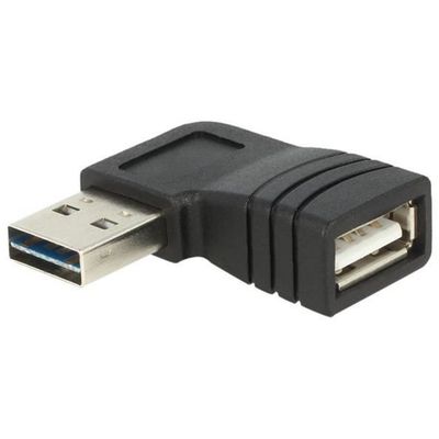 DeLock 65522 EASY USB 2.0 gewinkelt links / rechts 90° gewinkelter Stecker  schwarz
