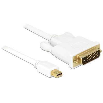 DeLock 82918 Kabel miniDisplayPort auf DVI 2.00 m weiß / gold