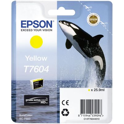 Epson T7604 - Gelb - Original Schwertwaltinte