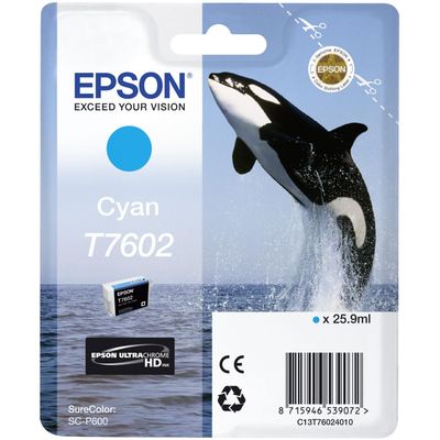Epson T7602 - Cyan - Original Schwertwaltinte