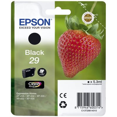 Epson T2981 "Erdbeere" Claria Home Ink Single Pack Schwarz 5.3ml