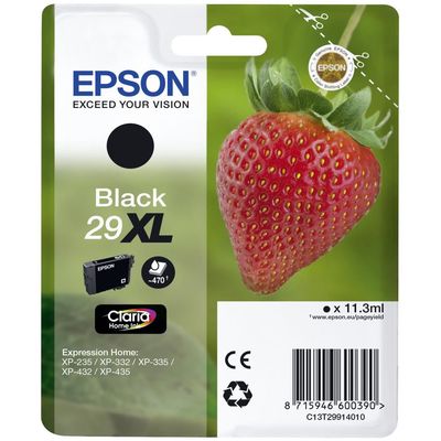 Epson T2991XL "Erdbeere" Claria Home Ink Single Pack Schwarz 11.3ml