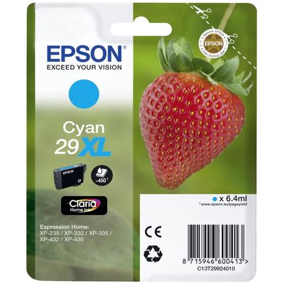 Epson T2992XL "Erdbeere" Claria Home Ink Single Pack Cyan 6.4ml