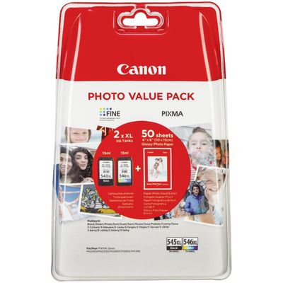 Canon PG-545 XL / CL-546 XL Photo Value Pack inkl. GP-501 Fotopapier