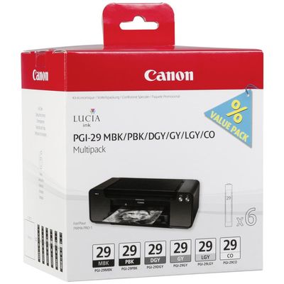 Canon PGI-29 Multipack MBK/PBK/DGY/GY/LGY/CO