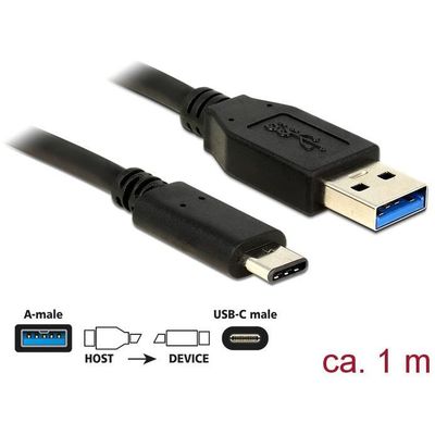 DeLOCK 83870 USB 3.1 Kabel 1 m 1.00 m schwarz