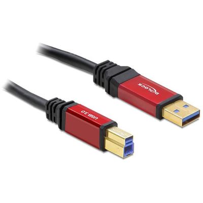 DeLOCK 82758 Kabel USB-A auf USB-B PREMIUM 3.00 m schwarz