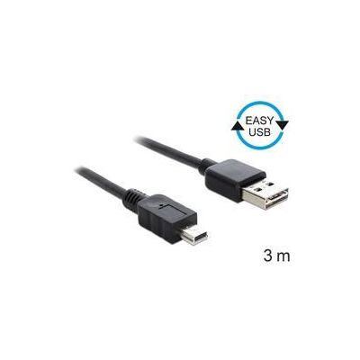 DeLOCK 83364 Kabel EASY USB A auf USB Mini 3.00 m schwarz
