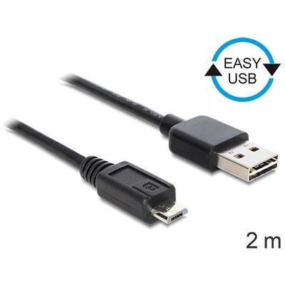 DeLOCK 83367 Kabel EASY USB A auf Micro USB 2.00 m schwarz