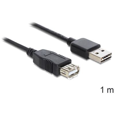 DeLOCK 83370 Verlängerungskabel EASY USB A auf USB A 1.00 m schwarz