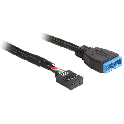 DeLOCK 83281 Kabel USB Pin Header 0.30 m schwarz