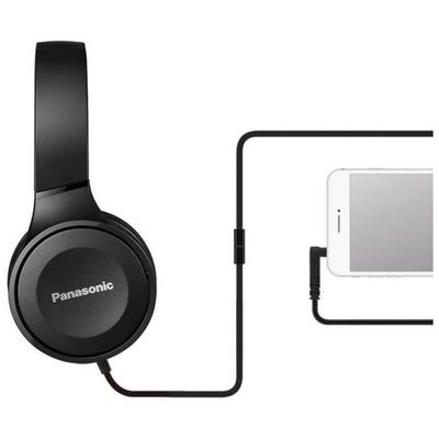 Panasonic RP-HF100ME-A On Ear Kopfhörer blau Headset, 10-23.000 Hz, 30 mm Wandler, kompakt zusammenfaltbar 