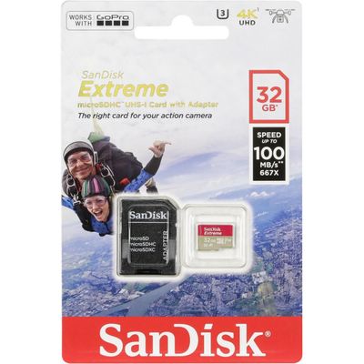 A1 100MB/s SanDisk® Extreme® PRO 32GB microSDHC™ UHS-I Card C10 U3 V30 