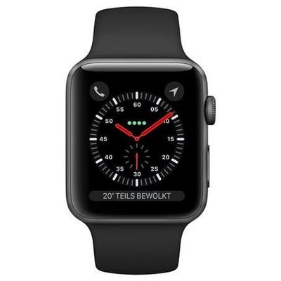 Apple Watch Series 3 GPS+LTE 38mm Aluminiumn spacegrau Sportarmband schwarz  Buy