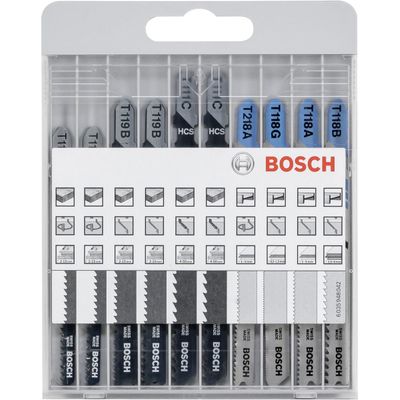 10-teilig 2607010630 Bosch Stichsägeblatt-Set Basic for Wood and Metal 