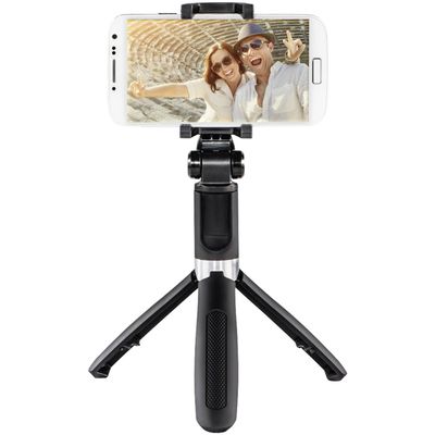 Hama Selfie-Stab Funstand 57 mit Bluetooth-Fernauslöser, schwarz