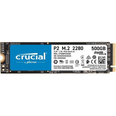Crucial P2 SSD 500 GB, M.2, PCIe NVMe